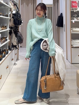 「アイテム（バレエシューズ）」を使った、せこ子さん（レディース・159cm・30代）の冬コーディネート