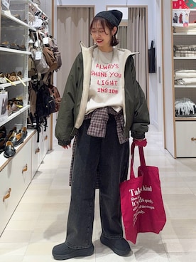 「アイテム（その他シューズ）」を使った、せこ子さん（レディース・159cm・30代）の冬コーディネート