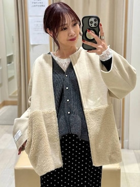 「アイテム（ノーカラージャケット）」を使った、せこ子さん（レディース・159cm・30代）の秋コーディネート