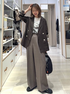 「アイテム（スラックス）」を使った、せこ子さん（レディース・159cm・30代）の夏コーディネート