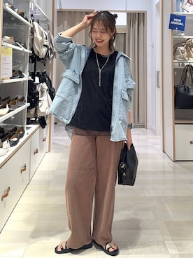 「アイテム（サンダル）」を使った、せこ子さん（レディース・159cm・30代）の夏コーディネート