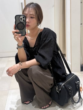 「アイテム（チャーム）」を使った、せこ子さん（レディース・159cm・30代）の夏コーディネート