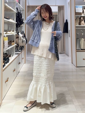 「アイテム（カーディガン/ボレロ）」を使った、せこ子さん（レディース・159cm・30代）の秋コーディネート