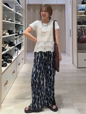 「GLOBAL WORK（グローバルワーク）のアイテム（アクセサリー）」を使った、せこ子さん（レディース・159cm）の夏コーディネート