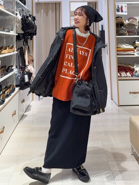 「GLOBAL WORK（グローバルワーク）のアイテム（帽子）」を使った、せこ子さん（レディース・159cm）の冬コーディネート