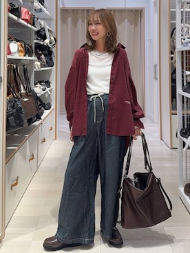 「GLOBAL WORK（グローバルワーク）のアイテム（トップス）」を使った、せこ子さん（レディース・159cm）の秋コーディネート