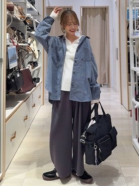 「GLOBAL WORK（グローバルワーク）のアイテム（トップス）」を使った、せこ子さん（レディース・159cm）の秋コーディネート