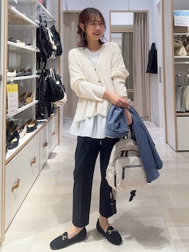 「アイテム（ヘアアクセサリー）」を使った、せこ子さん（レディース・159cm・30代）の秋コーディネート