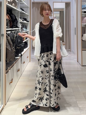 「アイテム（タンクトップ）」を使った、せこ子さん（レディース・159cm・40代）の春コーディネート