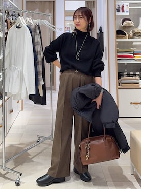 「アイテム（バッグ）」を使った、せこ子さん（レディース・159cm・30代）の秋コーディネート