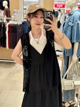 「GLOBAL WORK（グローバルワーク）の2WAYアソートキャミワンピース/328232（ワンピース）」を使った、せこ子さん（レディース・159cm・30代）の夏コーディネート
