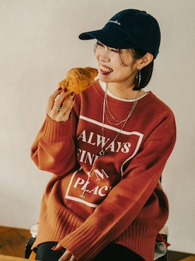 「アイテム（ネックレス）」を使った、せこ子さん（レディース・159cm・30代）の秋コーディネート