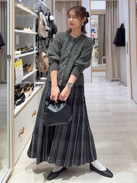 「アイテム（その他ヘアアクセサリー）」を使った、せこ子さん（レディース・159cm）の秋コーディネート