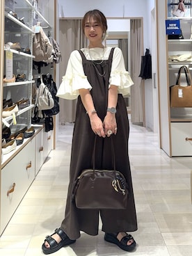 「アイテム（ヘアアクセサリー）」を使った、せこ子さん（レディース・159cm・30代）の夏コーディネート