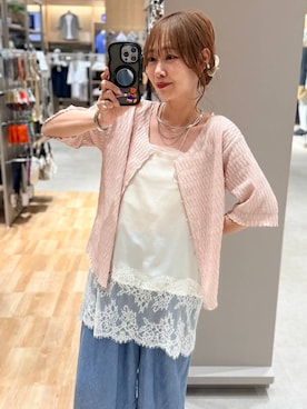 「GLOBAL WORK（グローバルワーク）のアイテム（アクセサリー）」を使った、せこ子さん（レディース・159cm）の春コーディネート