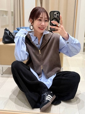 「GLOBAL WORK（グローバルワーク）のアイテム（パンツ）」を使った、せこ子さん（レディース・159cm）の冬コーディネート