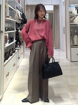 「WING（ウイング）のアイテム」を使った、せこ子さん（レディース・159cm）の秋コーディネート