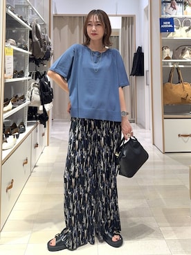 「アイテム（ニット/セーター）」を使った、せこ子さん（レディース・159cm・30代）の夏コーディネート