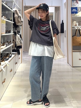 「アイテム（アクセサリー）」を使った、せこ子さん（レディース・159cm・30代）の夏コーディネート