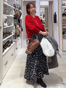 「アイテム（チェスターコート）」を使った、せこ子さん（レディース・159cm）の秋コーディネート