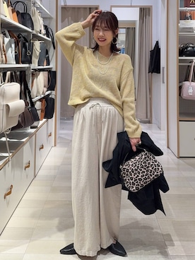 「GLOBAL WORK（グローバルワーク）のアイテム（バッグ）」を使った、せこ子さん（レディース・159cm）の春コーディネート