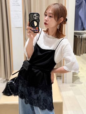 「GLOBAL WORK（グローバルワーク）のアイテム（アクセサリー）」を使った、せこ子さん（レディース・159cm）の春コーディネート