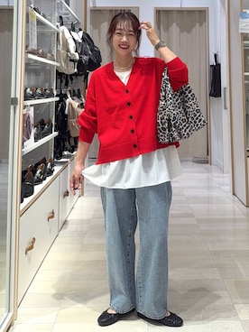 「GLOBAL WORK（グローバルワーク）のGOODデニムバギーパンツ/498388（デニムパンツ）」を使った、せこ子さん（レディース・159cm）の秋コーディネート