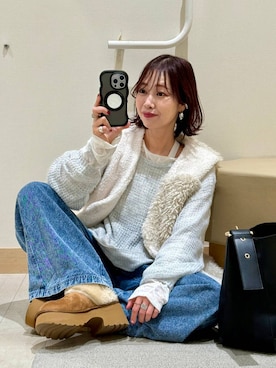 「アイテム（レッグウェア）」を使った、せこ子さん（レディース・159cm・30代）の冬コーディネート