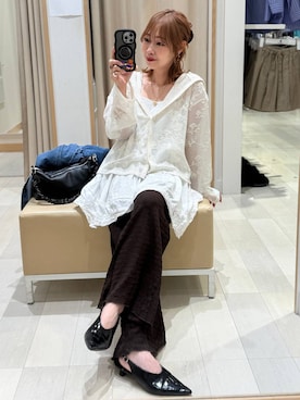 「GLOBAL WORK（グローバルワーク）のアイテム（トップス）」を使った、せこ子さん（レディース・159cm）の春コーディネート