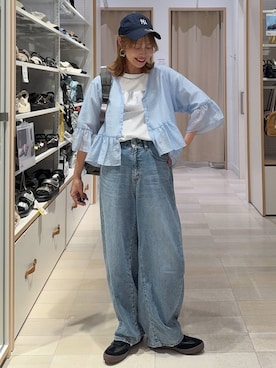 「GLOBAL WORK（グローバルワーク）のアイテム」を使った、せこ子さん（レディース・159cm）の夏コーディネート