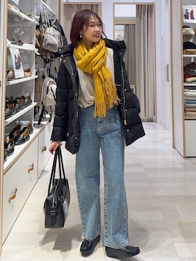 「アイテム（ネックレス）」を使った、せこ子さん（レディース・159cm・30代）の秋コーディネート