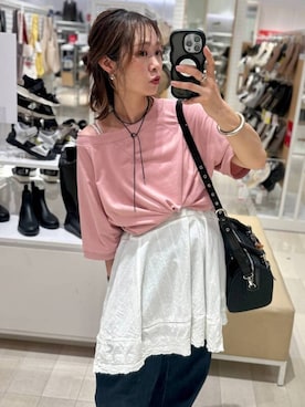 「アイテム（チャーム）」を使った、せこ子さん（レディース・159cm・30代）の夏コーディネート