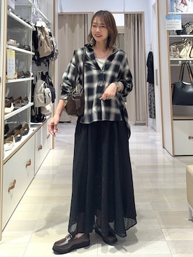 「アイテム（ボストンバッグ）」を使った、せこ子さん（レディース・159cm・30代）の夏コーディネート