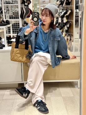 「アイテム（トートバッグ）」を使った、せこ子さん（レディース・159cm・30代）の秋コーディネート