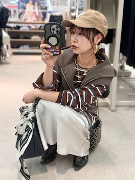 「GLOBAL WORK（グローバルワーク）のアイテム（アクセサリー）」を使った、せこ子さん（レディース・159cm）の春コーディネート