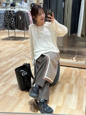 「アイテム（スラックス）」を使った、せこ子さん（レディース・159cm・30代）の秋コーディネート