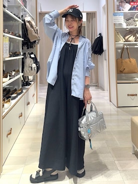 「アイテム（オールインワン・サロペット）」を使った、せこ子さん（レディース・159cm・30代）の夏コーディネート
