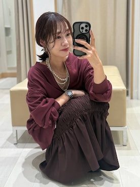 「アイテム（ベスト）」を使った、せこ子さん（レディース・159cm・30代）の秋コーディネート