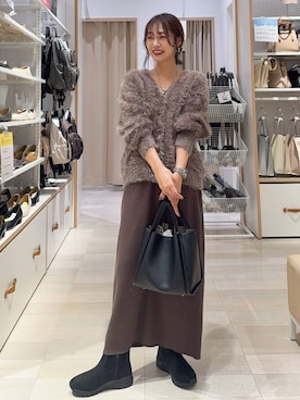 「アイテム（ワンピース）」を使った、せこ子さん（レディース・159cm・30代）の秋コーディネート