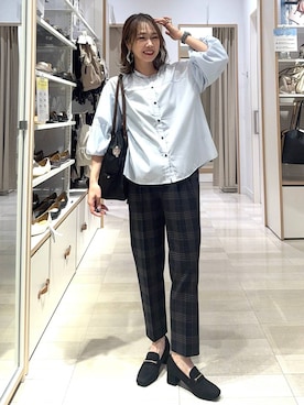 「アイテム（ローファー）」を使った、せこ子さん（レディース・159cm・30代）の夏コーディネート