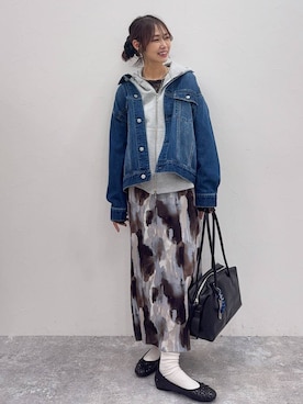 「アイテム（パーカー）」を使った、せこ子さん（レディース・159cm・30代）の冬コーディネート