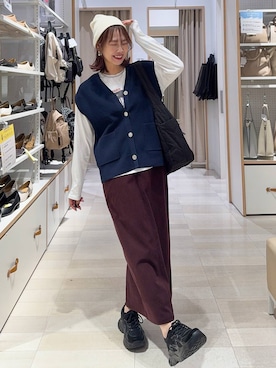 「GLOBAL WORK（グローバルワーク）のアイテム（スニーカー）」を使った、せこ子さん（レディース・159cm）の秋コーディネート