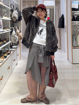 「アイテム（ブルゾン）」を使った、せこ子さん（レディース・159cm・30代）の秋コーディネート