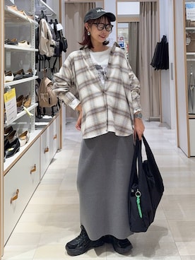 「NEW ERA（ニューエラ）のアイテム（ハット）」を使った、せこ子さん（レディース・159cm）の秋コーディネート