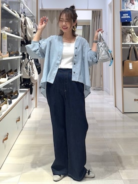 「アイテム（ボストンバッグ）」を使った、せこ子さん（レディース・159cm・30代）の夏コーディネート