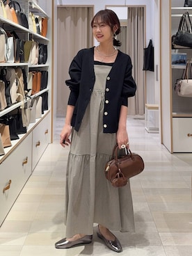 「アイテム（タンクトップ）」を使った、せこ子さん（レディース・159cm・40代）の春コーディネート