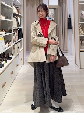 「アイテム（トレンチコート）」を使った、せこ子さん（レディース・159cm・40代）の冬コーディネート