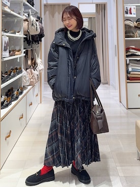 「アイテム（バッグ）」を使った、せこ子さん（レディース・159cm・40代）の冬コーディネート