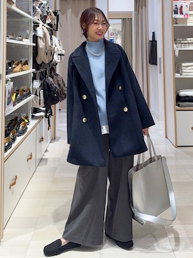 「アイテム（バッグ）」を使った、せこ子さん（レディース・159cm・30代）の冬コーディネート