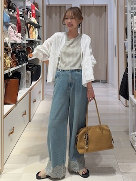 「GLOBAL WORK（グローバルワーク）のアイテム（アクセサリー）」を使った、せこ子さん（レディース・159cm）の夏コーディネート